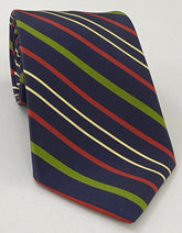 Modern Madder Print Stripe Silk Tie MMST-16